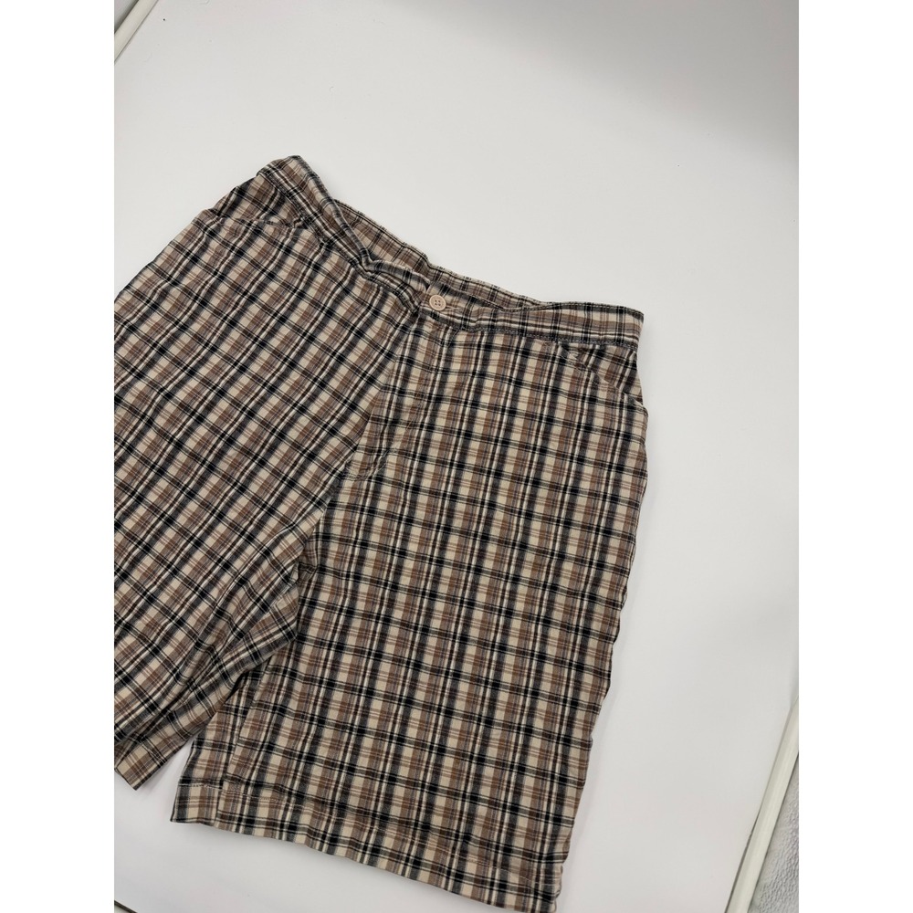 Vintage Faded Glory Plaid‎ Womens Bermuda Shorts